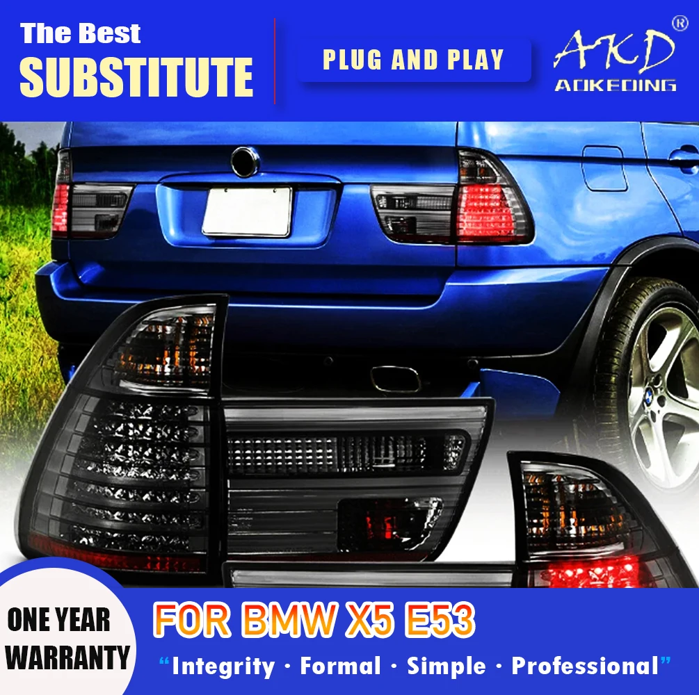 

AKD Tail Lamp for BMW X5 E53 LED Tail Light 1998-2002 E53 Rear Fog Brake Turn Signal Automotive Accessories