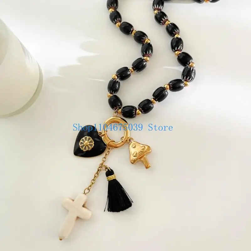 5ASD القوطية القوطية الصلبان قلادة القلادة سلسلة من الفولاذ المقاوم للصدأ من الفولاذ المقاوم للصدأ #5