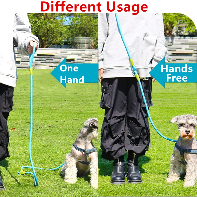 Dog Leash Hands Free Dogs Leash Adjustable Double Leashes for Dog Walking Slung Shoulder Reflective Dogs Leashes Pet Accessories