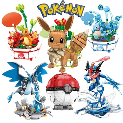 Pokemon Pikachu Eevee Tyranitar Corviknight Poké Ball Greninja Charizard Venusaur Building Blocks Bricks Sets Model Toy Gift