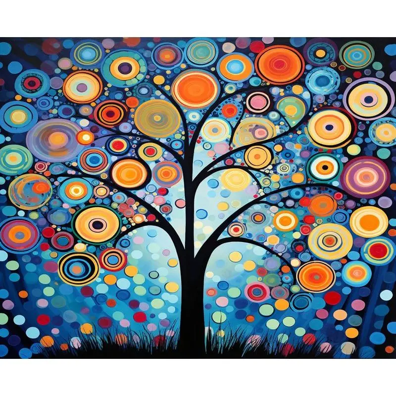 

GATYZTORY Paint by Numbers for Adults Beginner Abstract Tree Oil Painting Coloring By Numbers Home Decors Canvas Painting Artwor