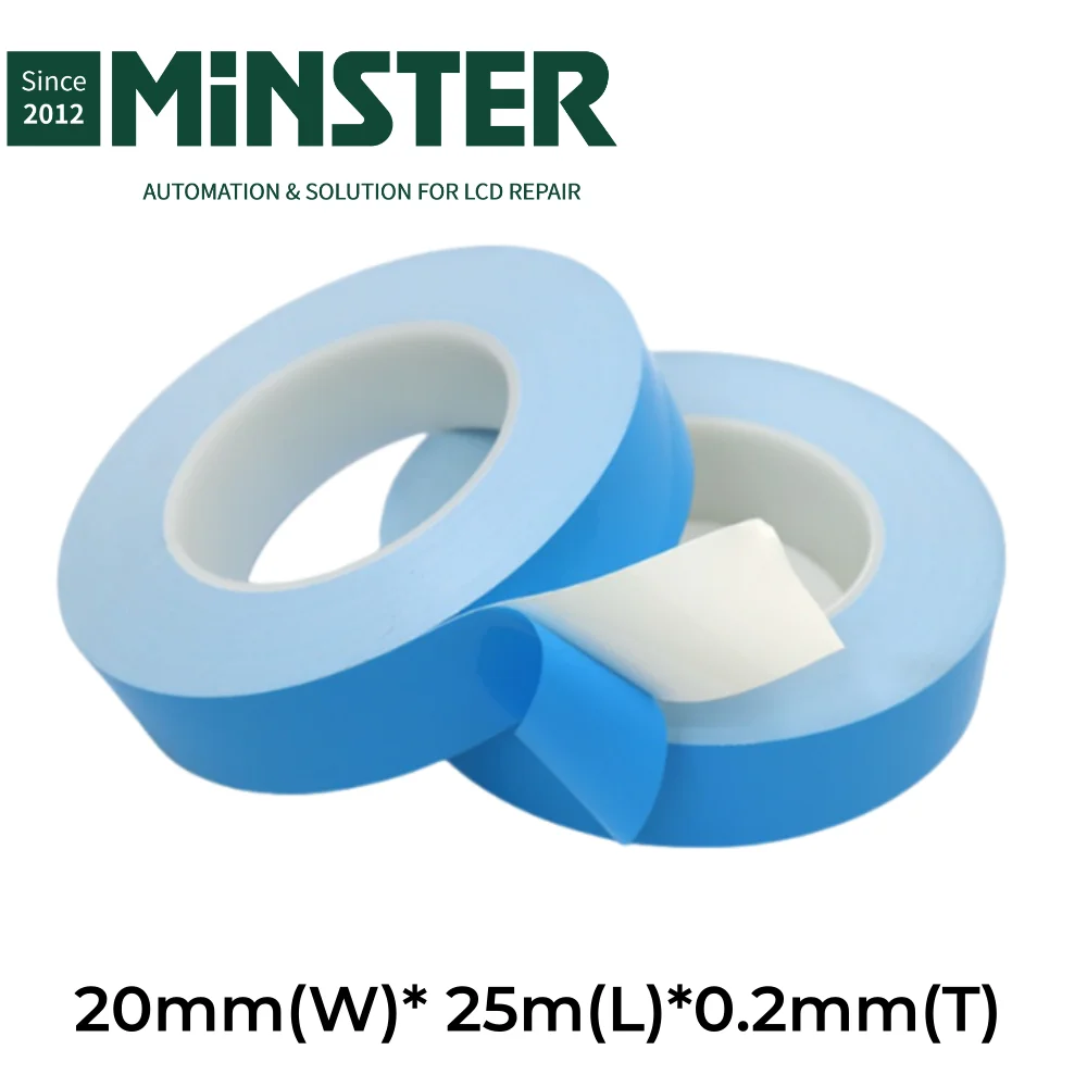 

20 мм 25 м двухсторонняя высокотемпературная клейкая лента для панели ТВ-экрана, проводящая тепловая лента, переносная планка, мягкое сжатие