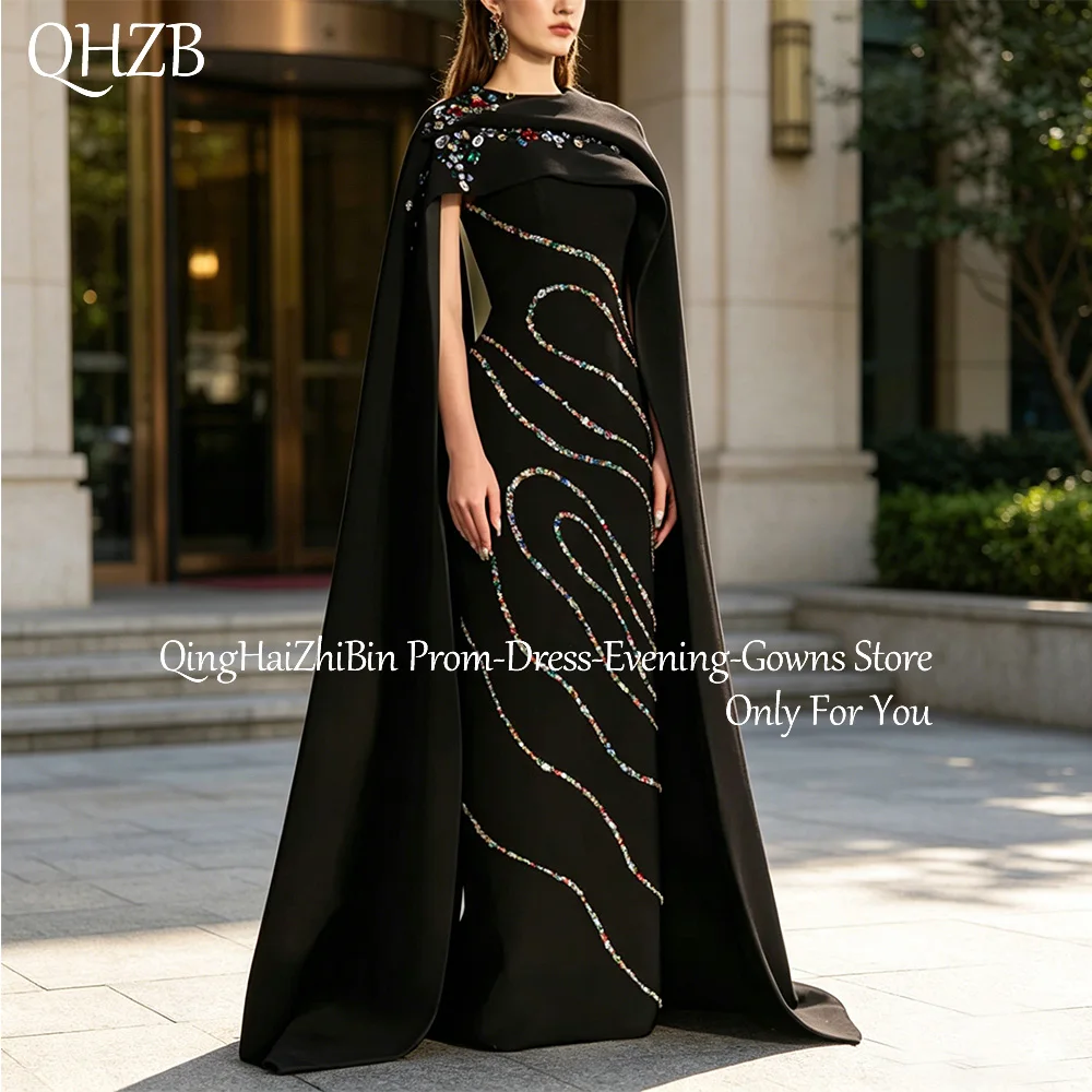 

Customized New In Elegant Long Black Evening Dresses for Special Occasions O-Neck Floor-Length Women Gala Party Dress 2026