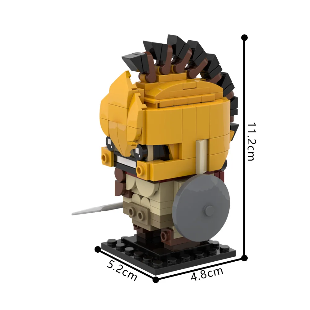 MOC 映画 Brickheadzs ビルディングブロックモデル Leonidaseds 300 ギリシャの戦士キャラクターレンガ組み立ておもちゃ子供のためのギフト