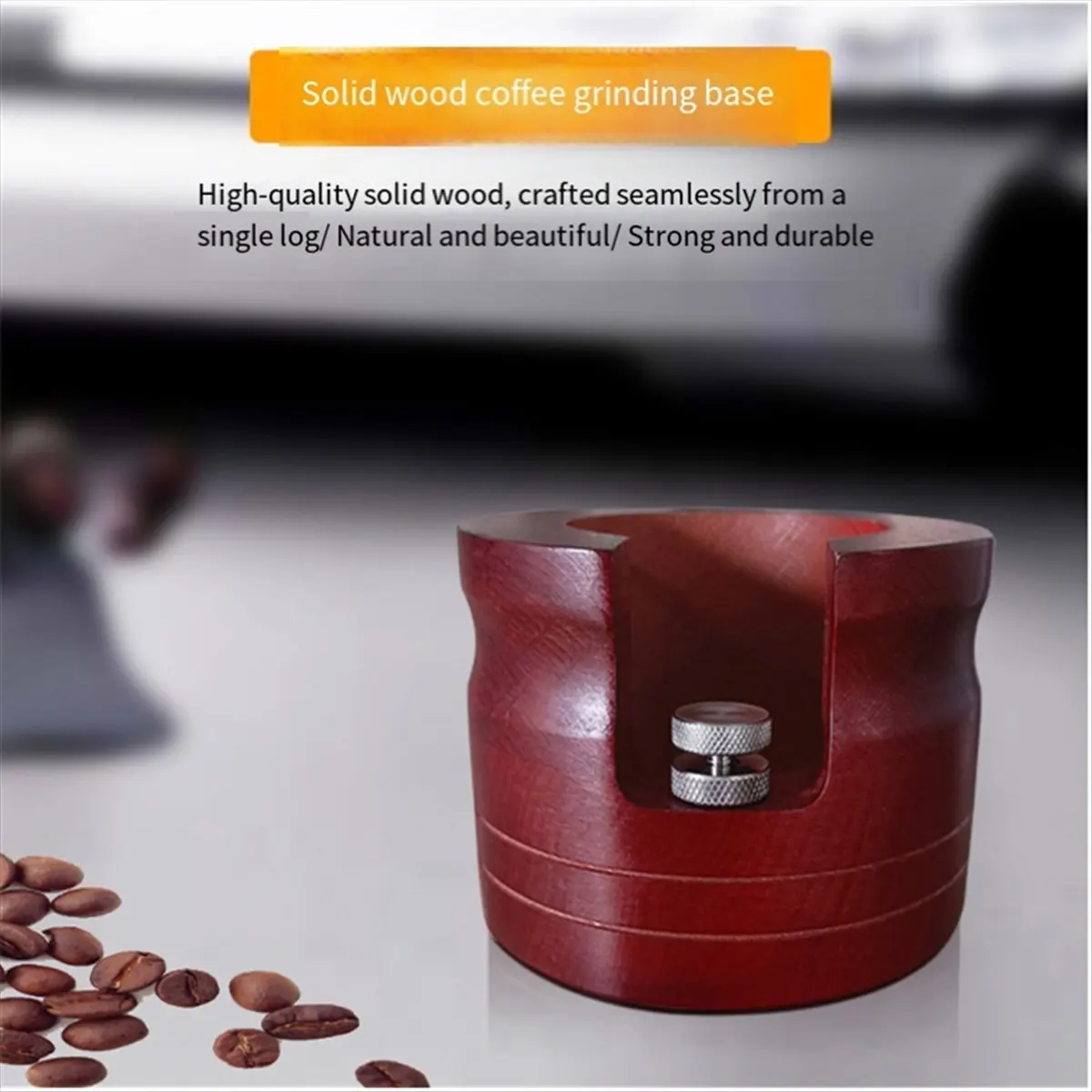 Impact Wooden Stand Bottomless Portafilter Holder Rack Espresso Tool 54mm