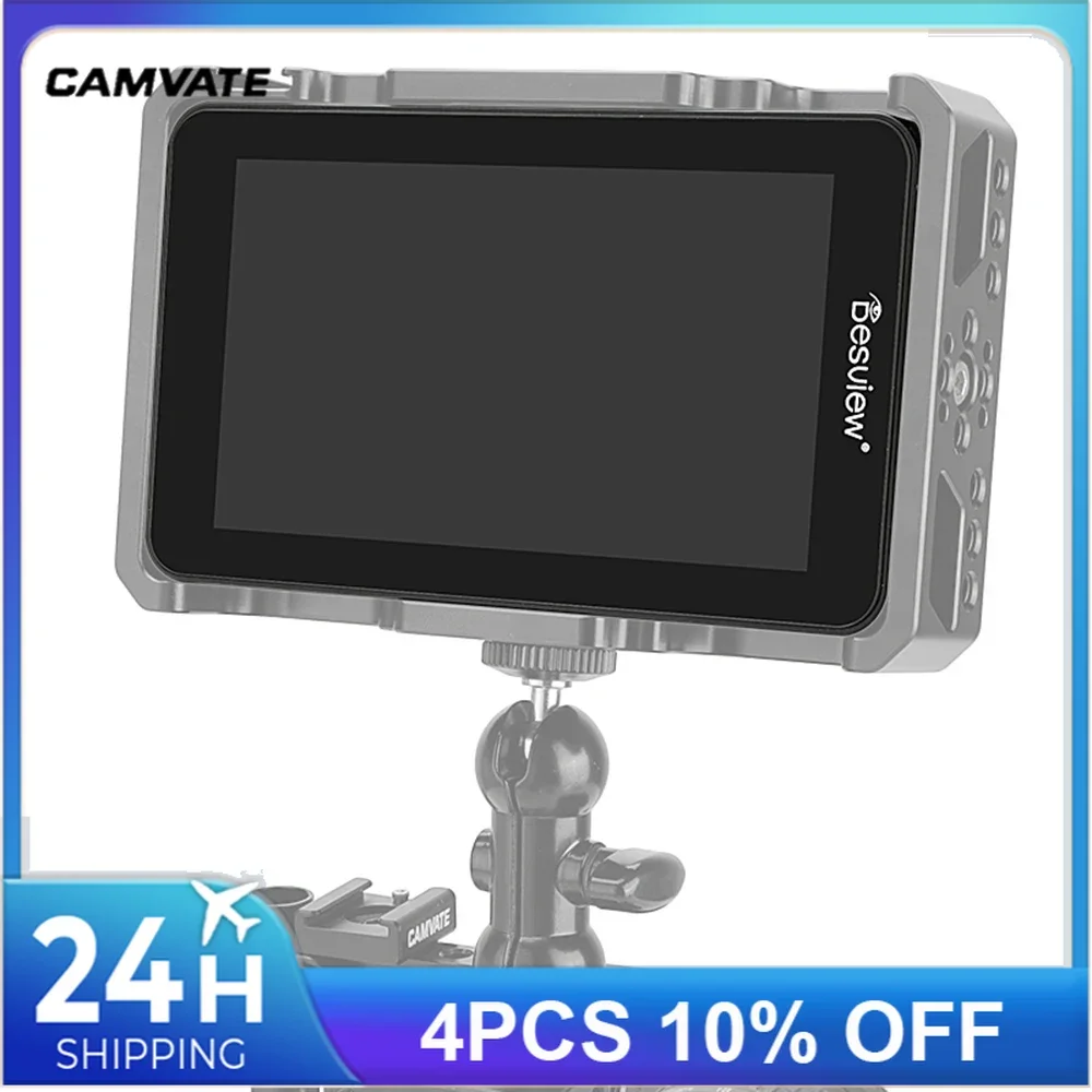 CAMVATE schwview R6 UHB 5.5 "Touchscreen Field Monitor 2800nits 4K HDMI con 3D LUT HDR Vectorscope a forma d'onda per fotocamera DSLR nuovo