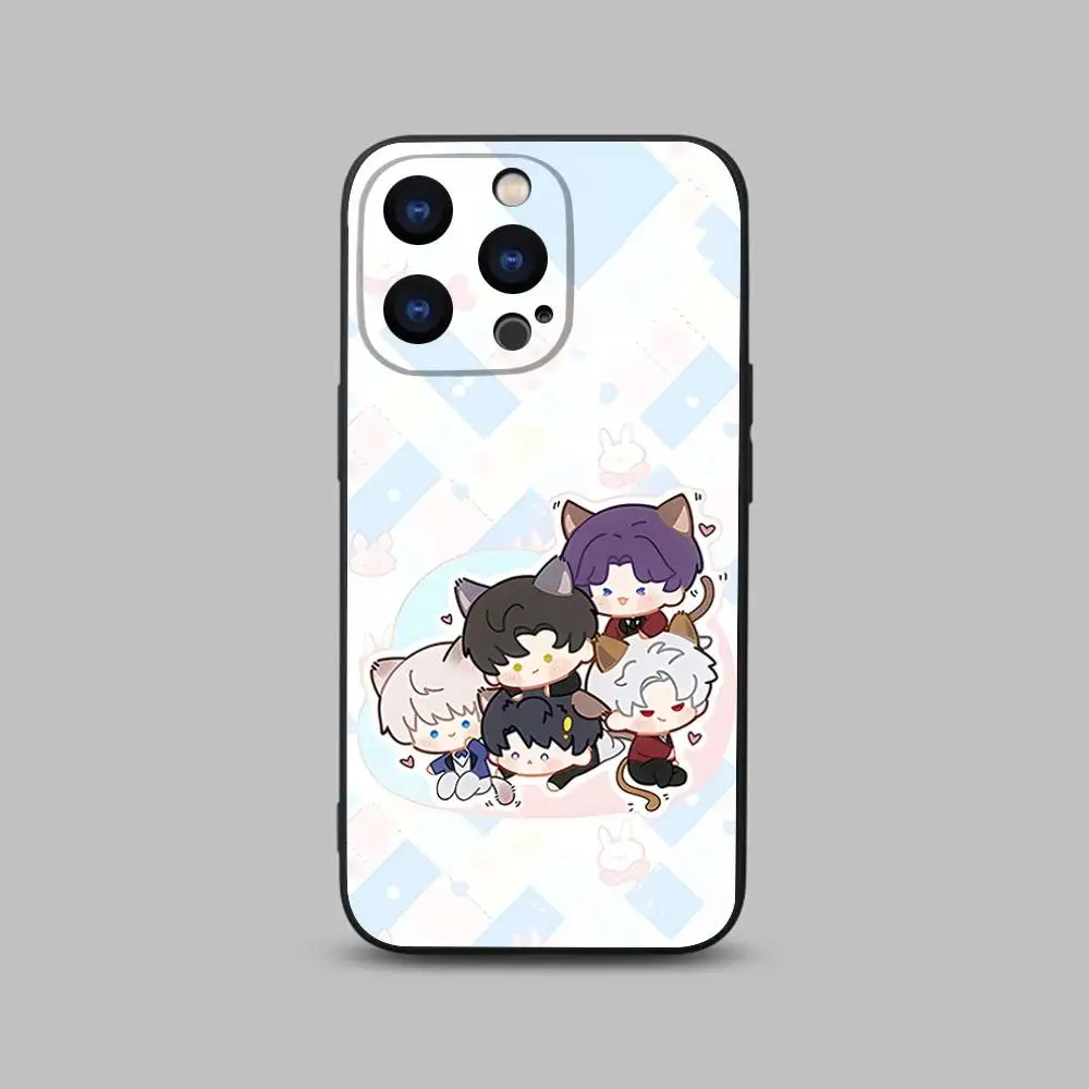 حافظة هاتف L-Love and Deepspace لهاتف iPhone 17,16,15,14,13,12,11,Pro,Max,Plus,X,XS,SE4,E,Mini,Soft Black Case #6