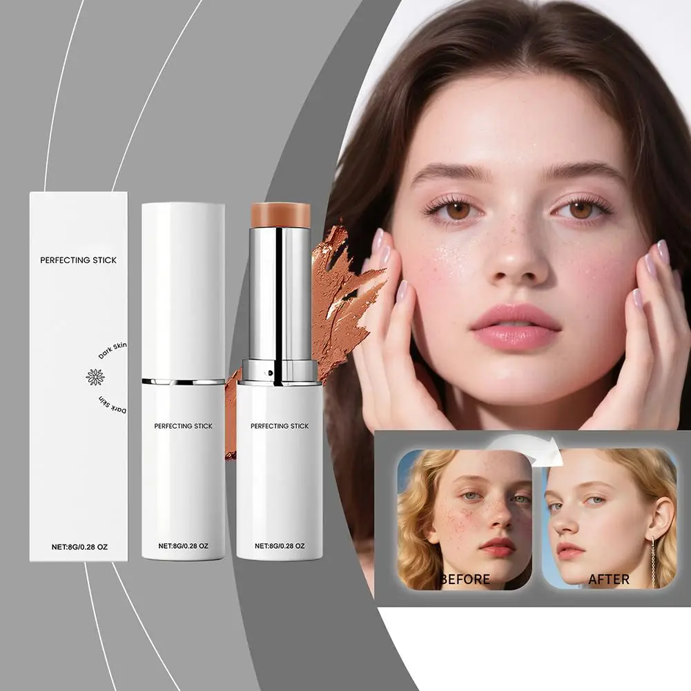 Fond de teint correcteur couverture complète correcteur de visage cacher les imperfections bâton de maquillage apprêt visage foncé cercle Contour cosmétiques stylo oeil G5A2