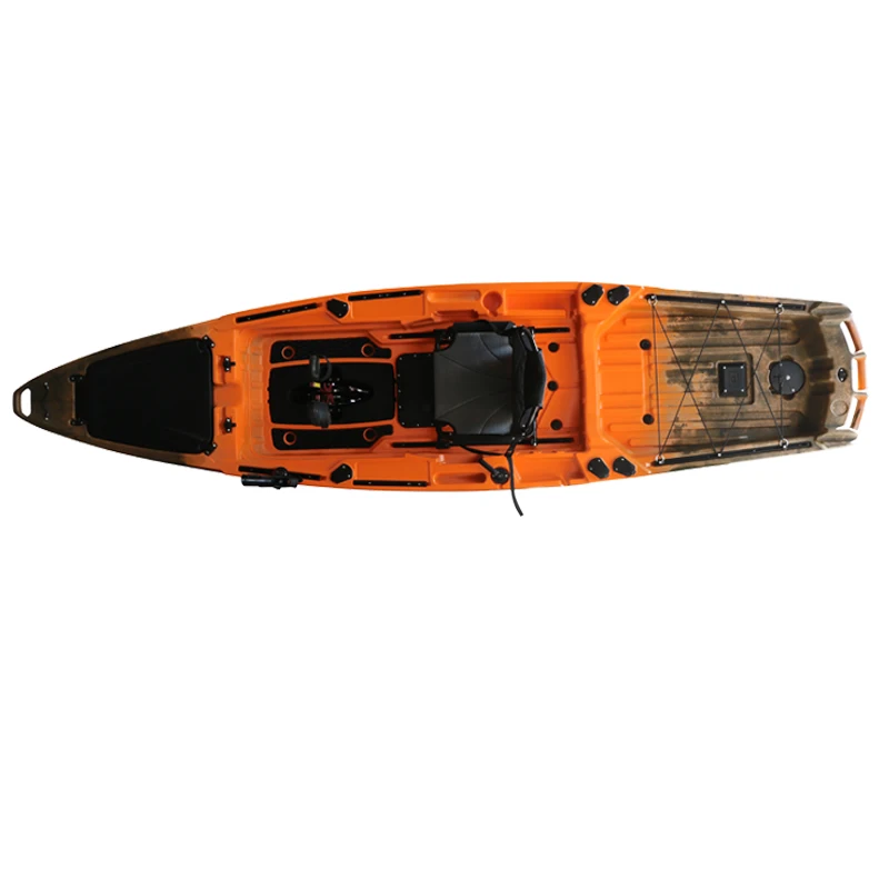 

13ft Pedal Drive Kayak with Electric Motor Single Seat 1 Person HDPE Canoe for Ocean Water Sports Big Boat CE Certified