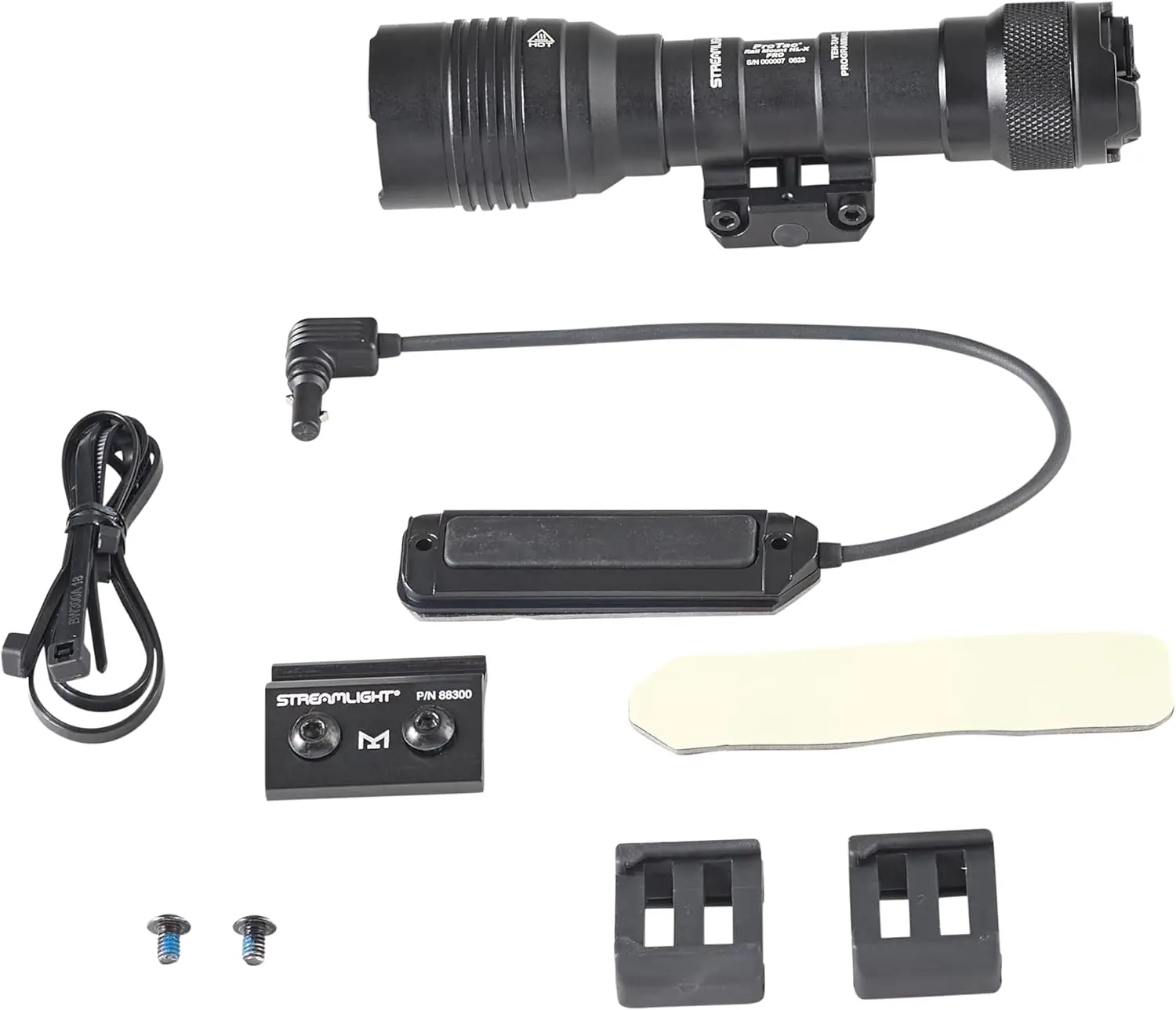 

1000-Lumen Rail Mount Tactical Light with Pressure Switch, M-Lok Kit & Batteries for Long Guns