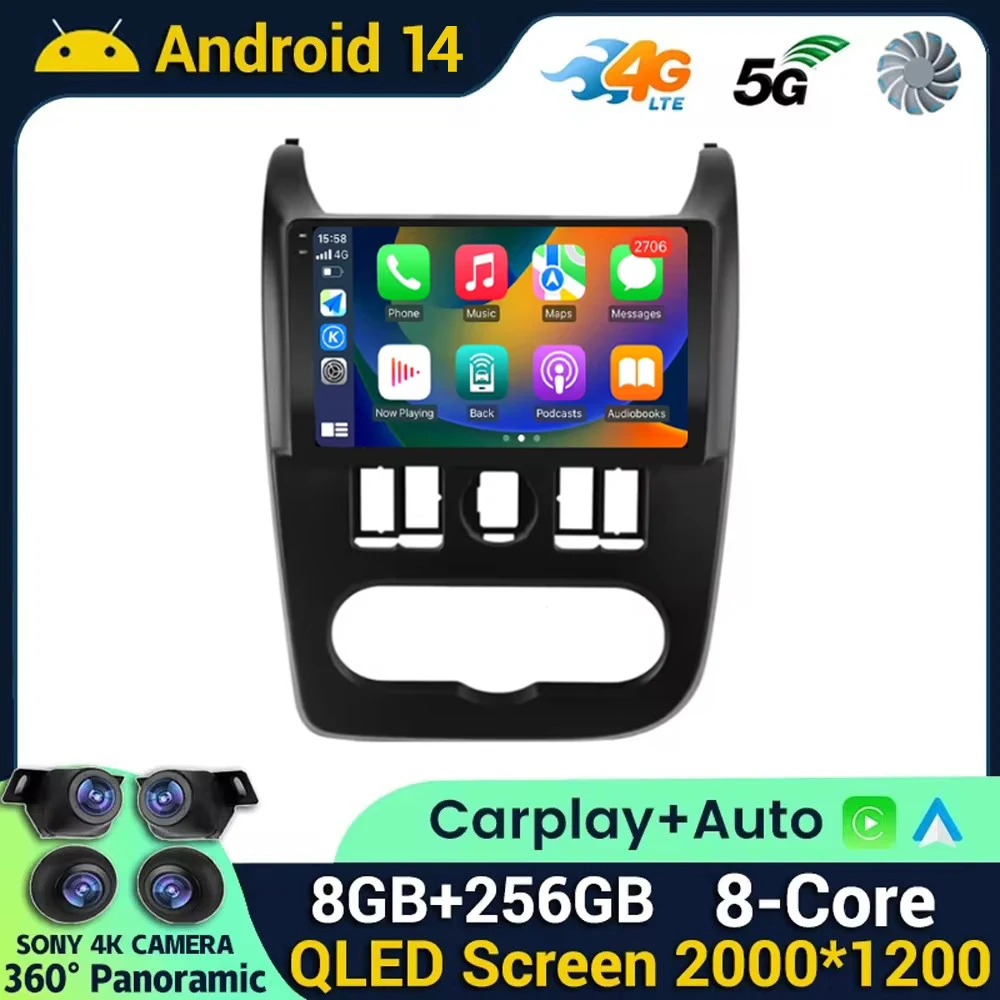 

Android 14 For Lada largus 2012-2020 Carplay Car Radio Multimedia Player GPS DVD Head Unit 4G WIFI Autoradio SWC BT