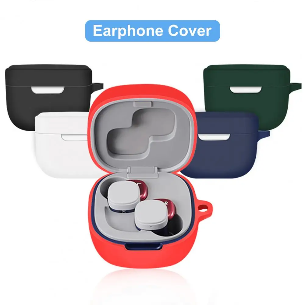 Practical Wireless Bluetooth-compatible Earbuds Shell Solid Color Earphone Case Wireless Earbuds Charging Box Case