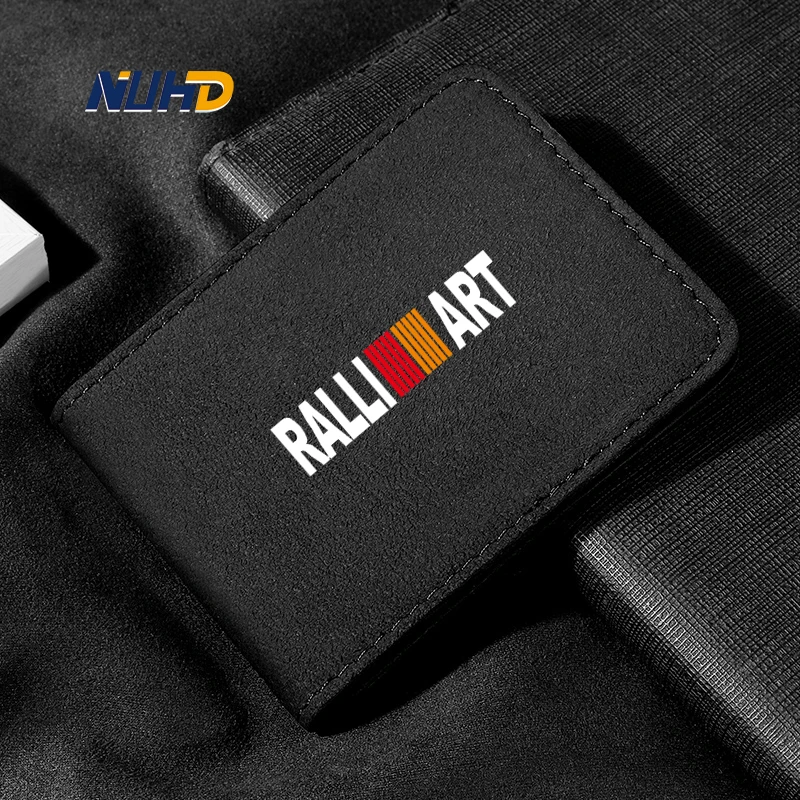 Suede Car Driving License Bag Card Credit Holder Purse Wallet Case Cover For Mitsubishi Lancer Outlander ASX Competition Mirage