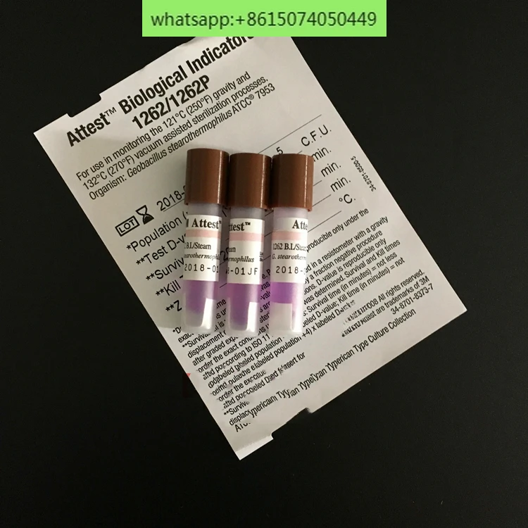 Pressure steam sterilization biological indicator ATCC7953 biological indicator thermophilic spores