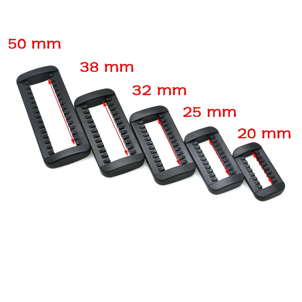 10pcs Loops Looploc Side Release Buckles Plastic Rectangle Rings Backpack Strap Bag Parts Accessories