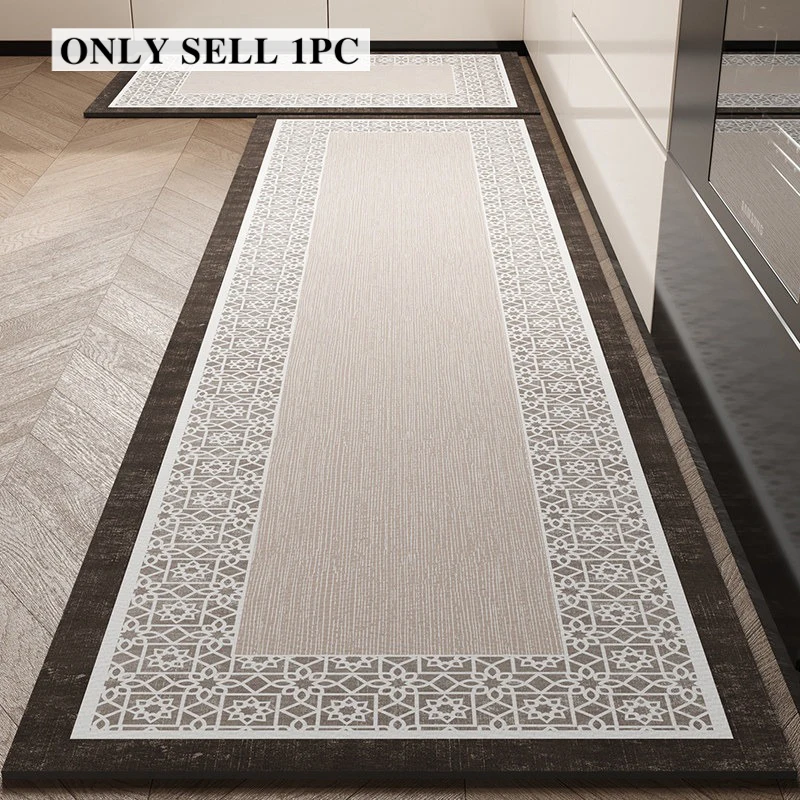 Kitchen Carpet Long Rug Waterproof Pvc Leather Floor Mat Non-slip Oil-proof Foot Mats Home Decoration Rugs Alfombra De Cocina