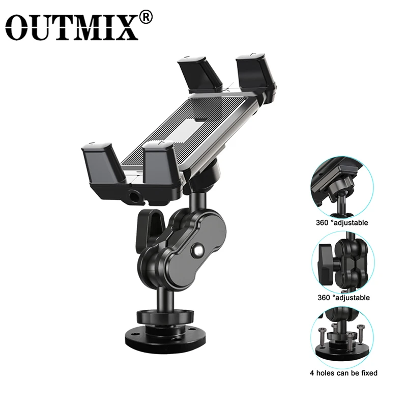 Tablet Wall Mount, 360° Rotation Tablet Holder Stand, Sturdy Base, Kitchen Wall Mount Compatible with IPad/iPhone/All 4.7-15 In