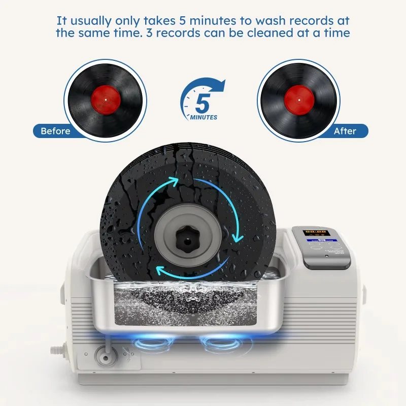 Store ultrasonic record cleaner 6L, rotating low-pressure washing machine, deep groove noise reduction