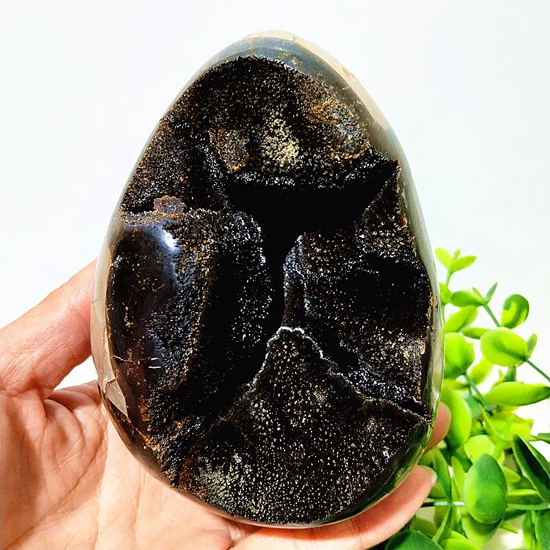 Natural Septarian Geode Egg Shape Mineral Crystals Cluster Stones And Crystals Feng Shui Witchcraft Energy Room Decorations