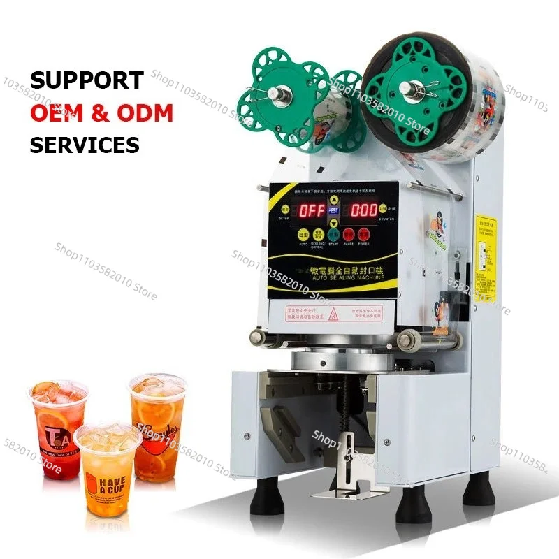 Car plastic cup sealing machine High-quality automatic cup sealing machine and desktop bubble tea plastic cup sealing machine