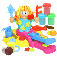 Children's Creative DIY Barber Kit Colored Clay Toy Set Plasticine Educational Play Dough Birthday Gift