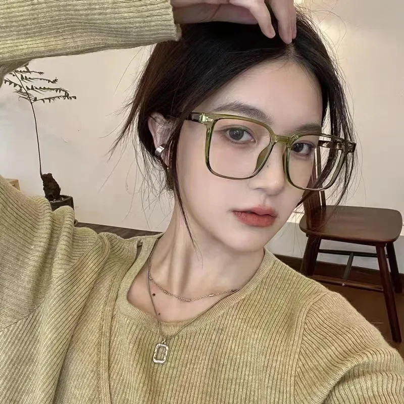 Finished Ladies Myopia Glasses Retro Anti Blue Light Blocking Near Sight Eyeglasses Optical Prescription Short-sight Eyewear