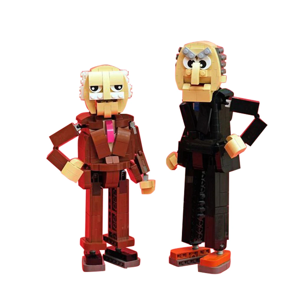 

Gobricks MOC Waldorf and Statler Bricks Vintage Muppet Show Fan Building Blocks Funny Tv Show Waldorf and Statler Toys Gift