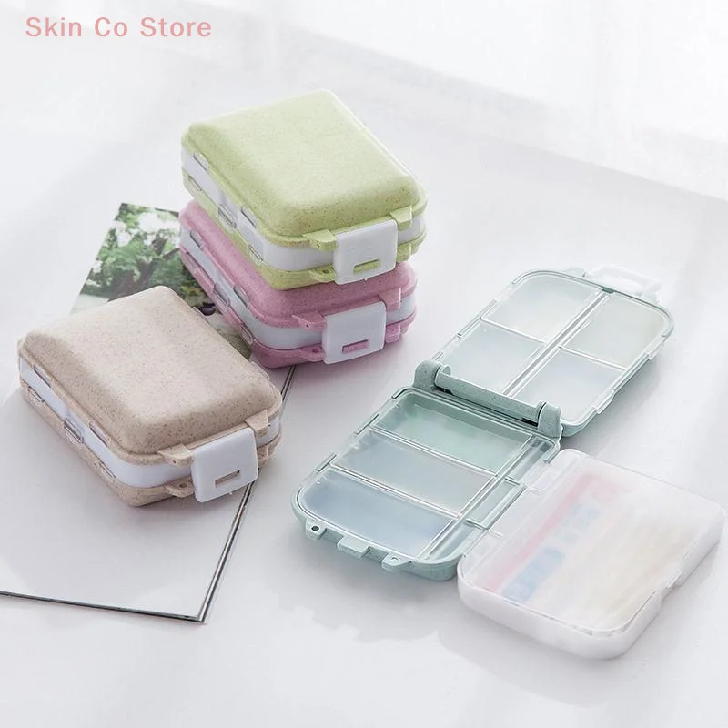[CO]1Pcs Three-layer Mini Medicine Storage Box Folding Portable Large Capacity Dispensing Organizer[CO]