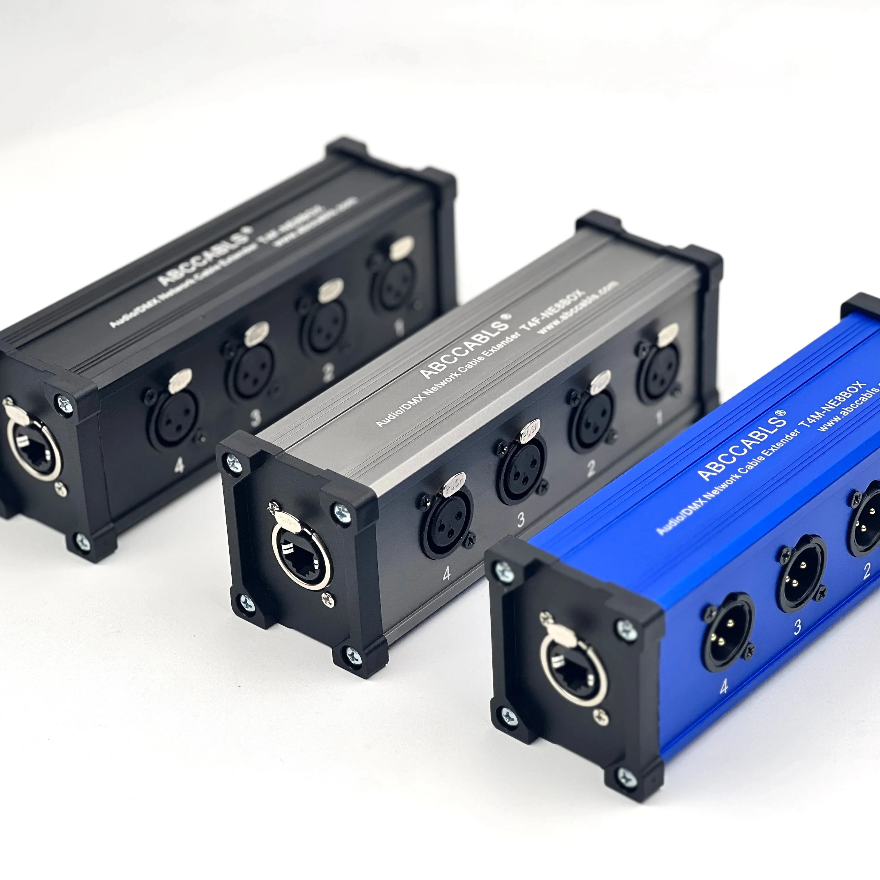 Best Sellers4XLR M/F RJ45 Extender Converter 4CH 3-Pin Multi-Network XLR Cable Extension Box Supports Socket Connector Accessori