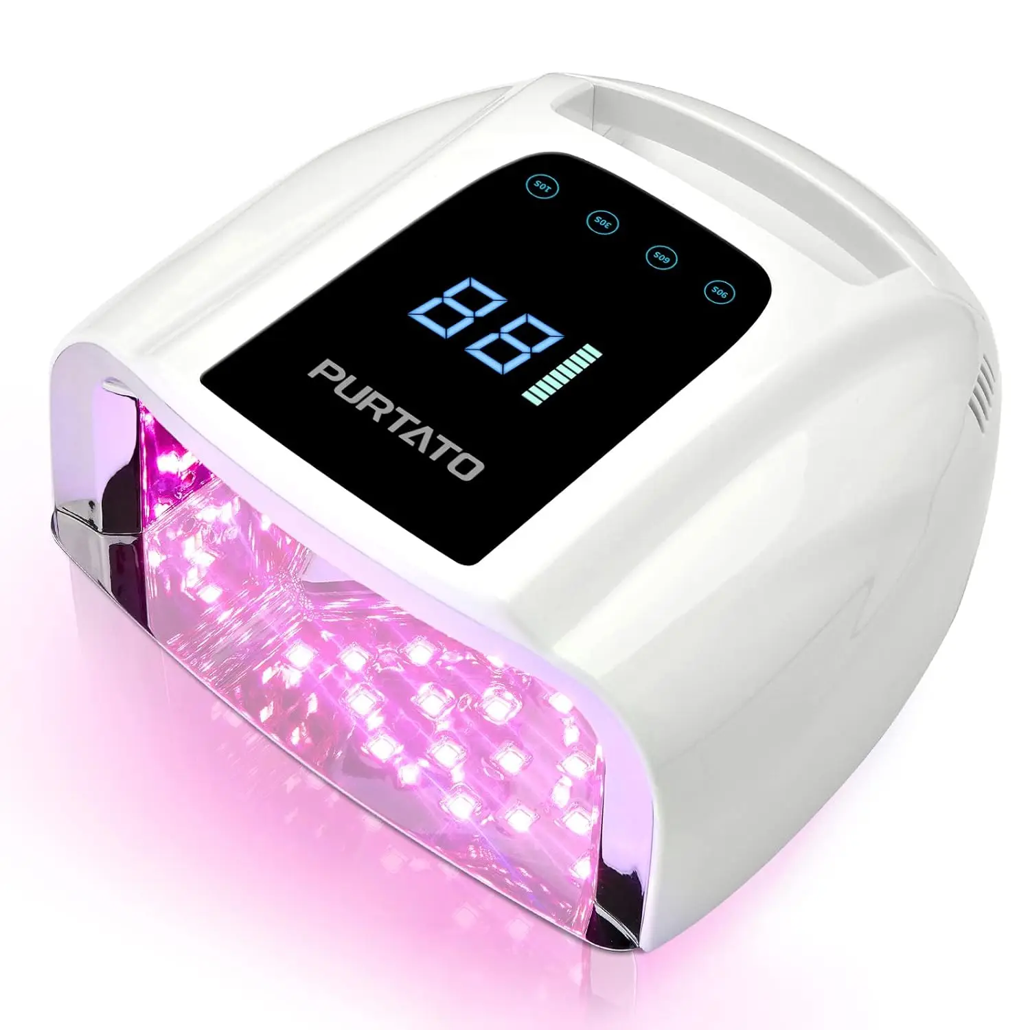 Professional 96W UV LED Portable Cordless Nail Lamp with Removable Bottom, Timer & Sensor Dryer