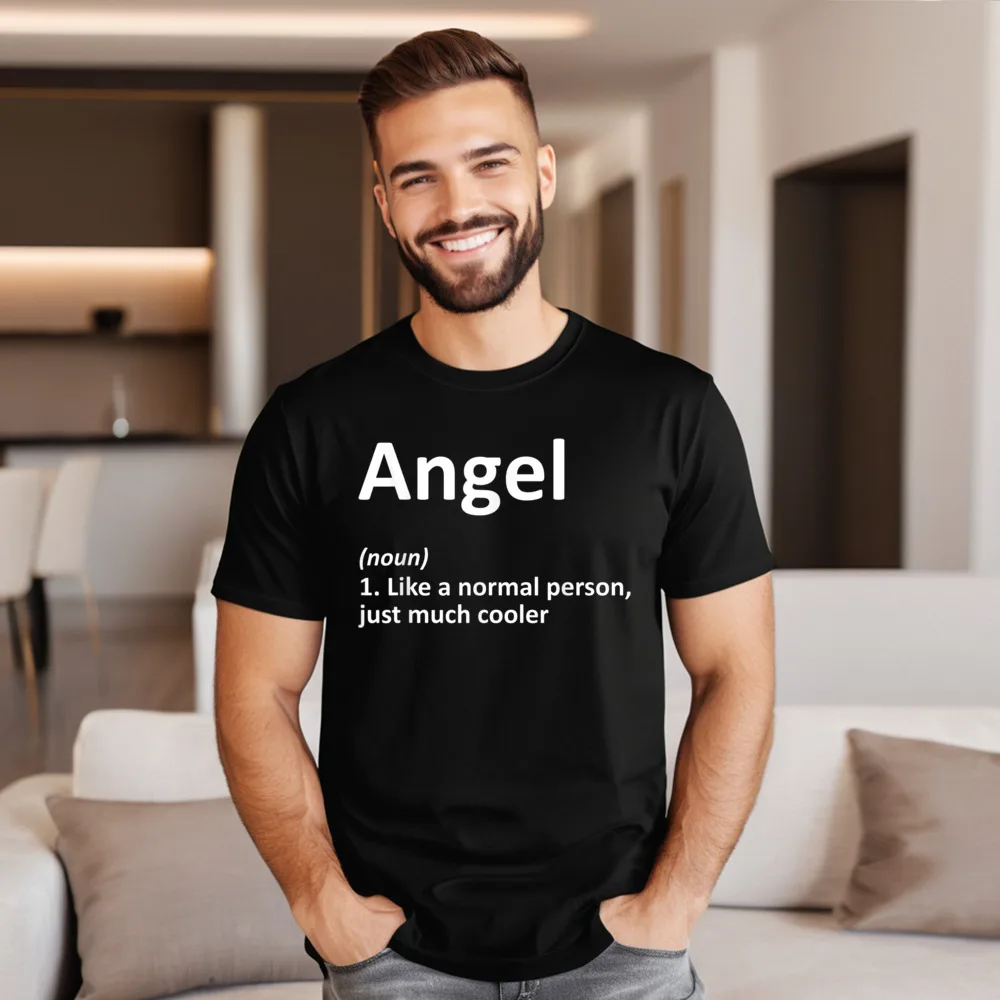 ANGEL Definition Personalized Name Funny Tops & Tees Special O Neck T-Shirt Design Short Sleeve Pure Cotton Male T Shirts