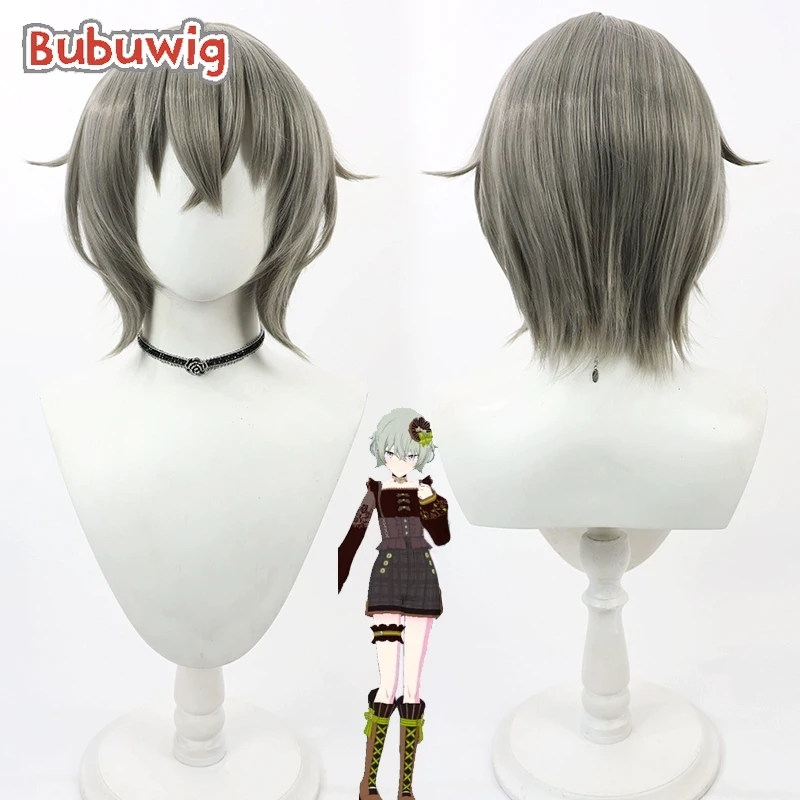 

Bubuwig Synthetic Hair Kusanagi Nene Cosplay Wigs Project Sekai: Colorful Stage feat. 30cm Short Gray Cos Wig Heat Resistant