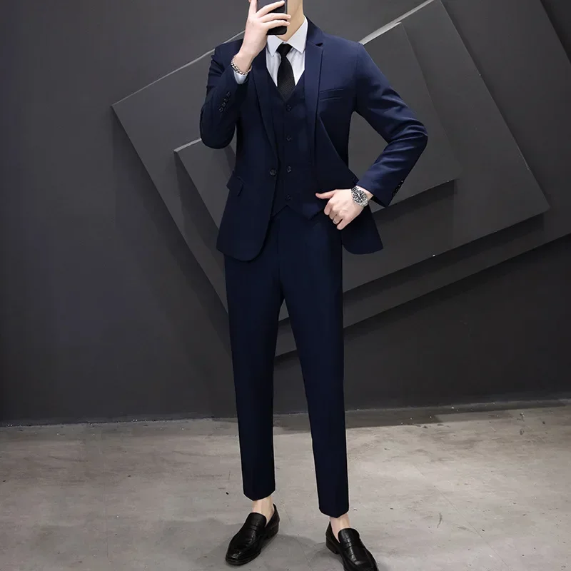 W235 trajes de estilo coreano para hombre, trajes de moda que combinan con todo