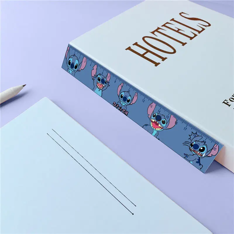 Disney Stitch Straight Ruler Anime Cartoon Students Math Drawing Measuring Stationery Children Prize School Supplies 15cm 20cm