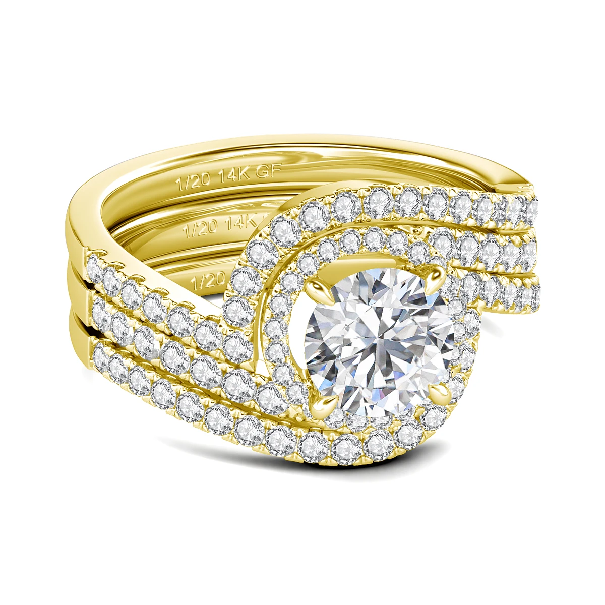 

Szjinao, 2 шт., набор колец с позолотой 14 карат, обручальные украшения, бриллиантовая огранка, 2 карата D, цвет VVS1 с сертификатом GRA, блестящий женский подарок