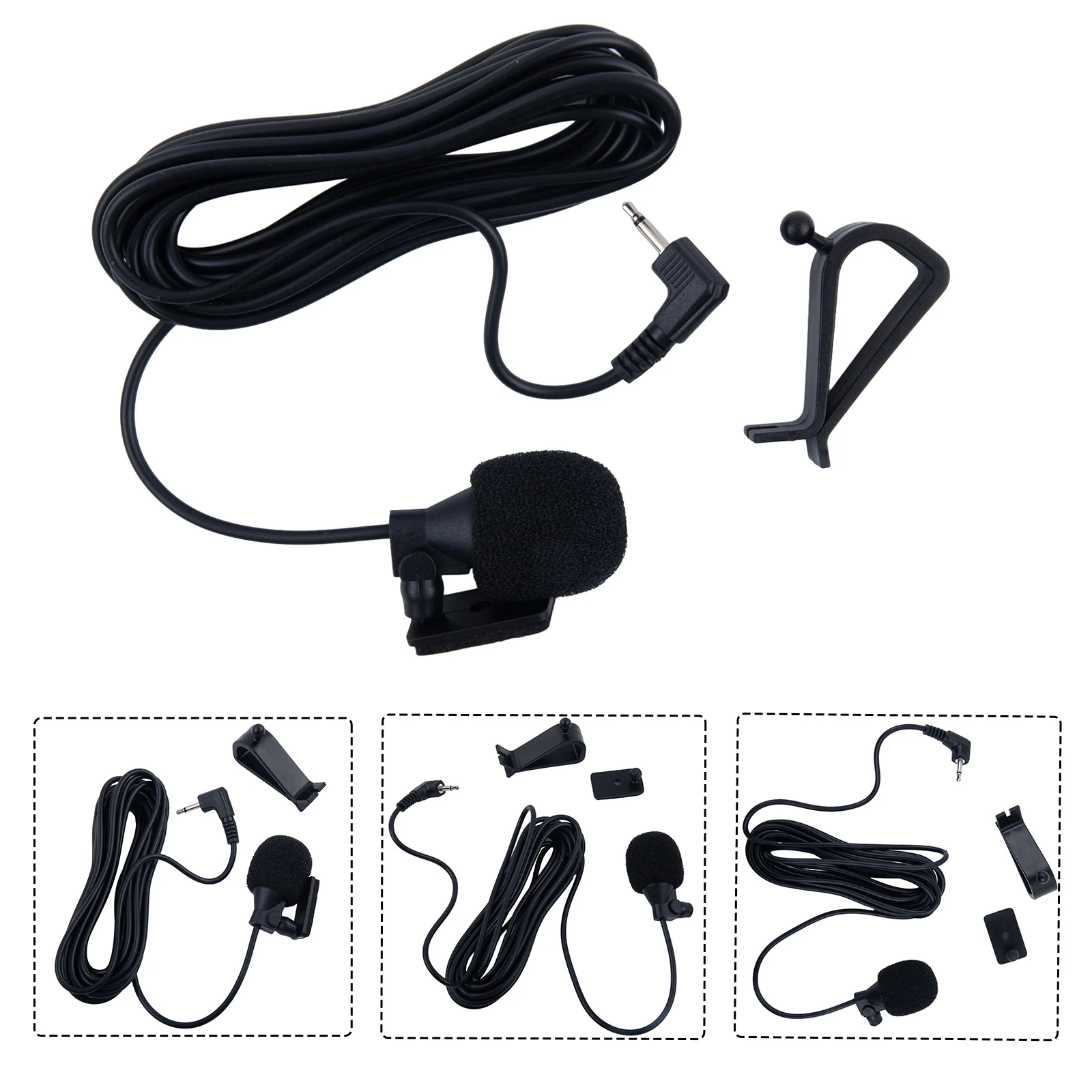 3 Meters 2.5mm External Microphone Black Plastic+Metal For Car Pioneer Stereos Radio Receiver Car Audio Accessories