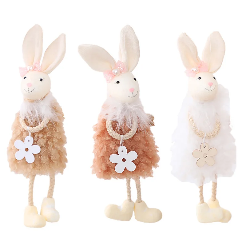 1 ชิ้นอีสเตอร์ตุ๊กตาของเล่นกระต่ายจี้กระต่ายตุ๊กตาแขวนเครื่องประดับตุ๊กตาผ้าสําหรับงานปาร์ตี้ตกแต่งบ้านเด็กของขวัญ