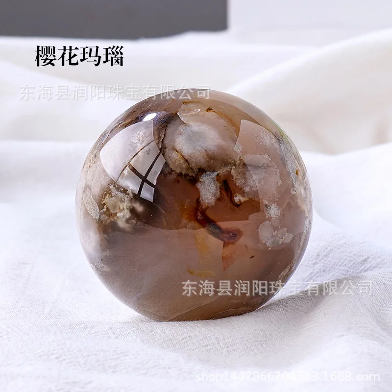 1PC  Natural Egg Yolk Stone Ball Polishing Crystal Jewelry Process Energy Hhealing Witchcraft Divination Prayer Home Feng Shui view 5