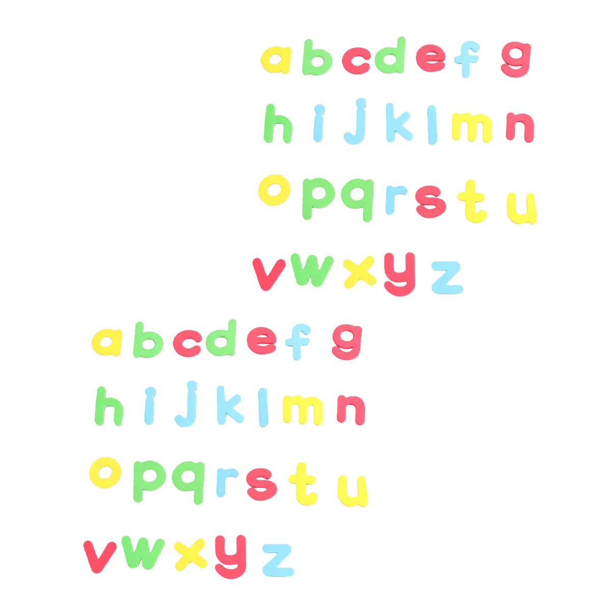 Autocollants magnétiques pour réfrigérateur, 2 ensembles, Alphabet Eva, lettres anglaises colorées éducatives, faciles à appliquer, sans résidus