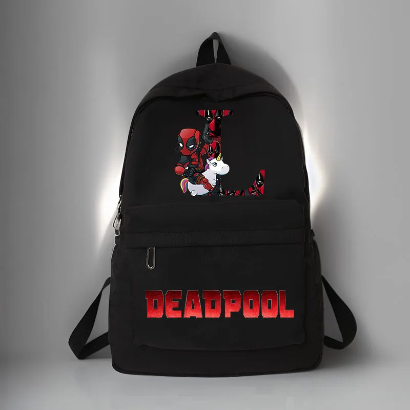 Dead-pool Superhero 26 English Alphabet Waterproof School Backpacks Back To School Women's Backpack Student Bags School Backpack