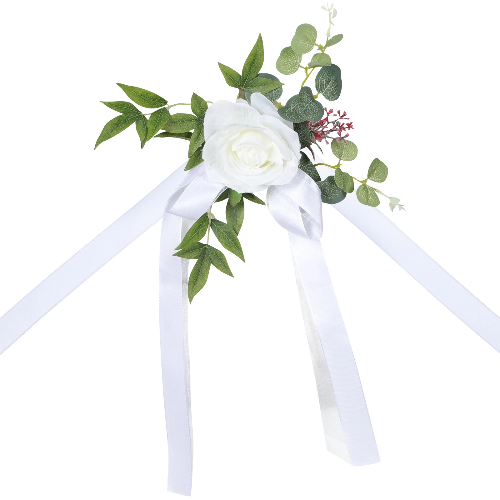

Artificial Flower Decoration Wedding Chair Back Faux Flowers Fake Outdoor Delicate