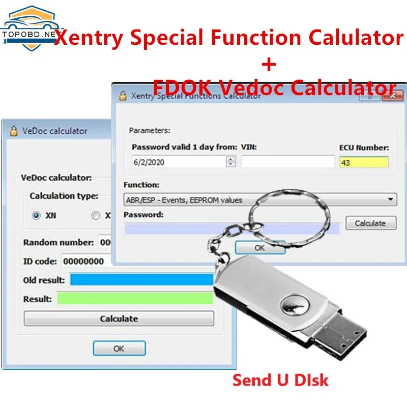 2021 HOT SELL DAS Xentry Special Function Calculator FDOK Vedoc Calculator Keygen for MB Star C3 C4 C5 C6