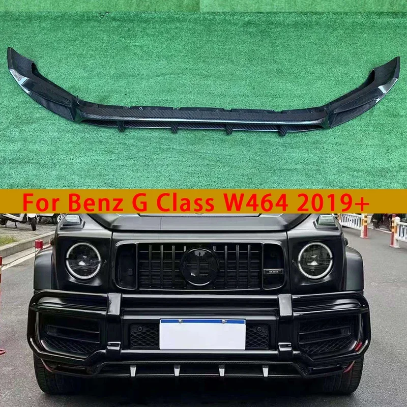 For Mercedes Benz G Class W464 AMG G63 Carbon Fiber Front lip Car Bumper Diffuser Front Chin Spoiler Body Kit Car Accessori