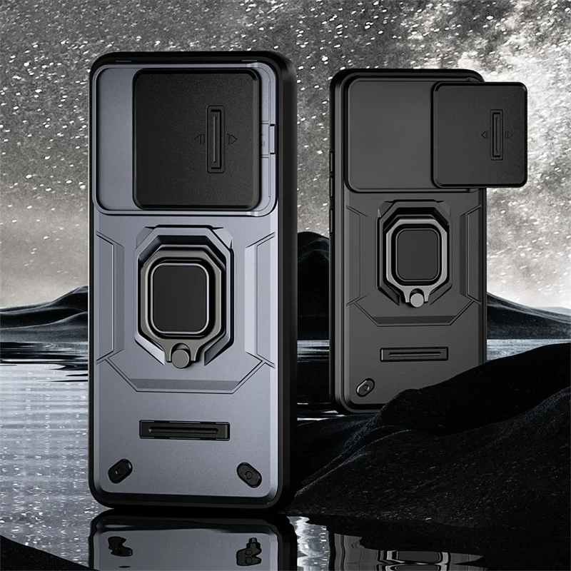 

Case For Honor Magic 7 Lite Pro 5G X9C Full Body Rugged Protective Slide Stand Ring Cover for Honor X9C Magic Pro Lite 7 magic7