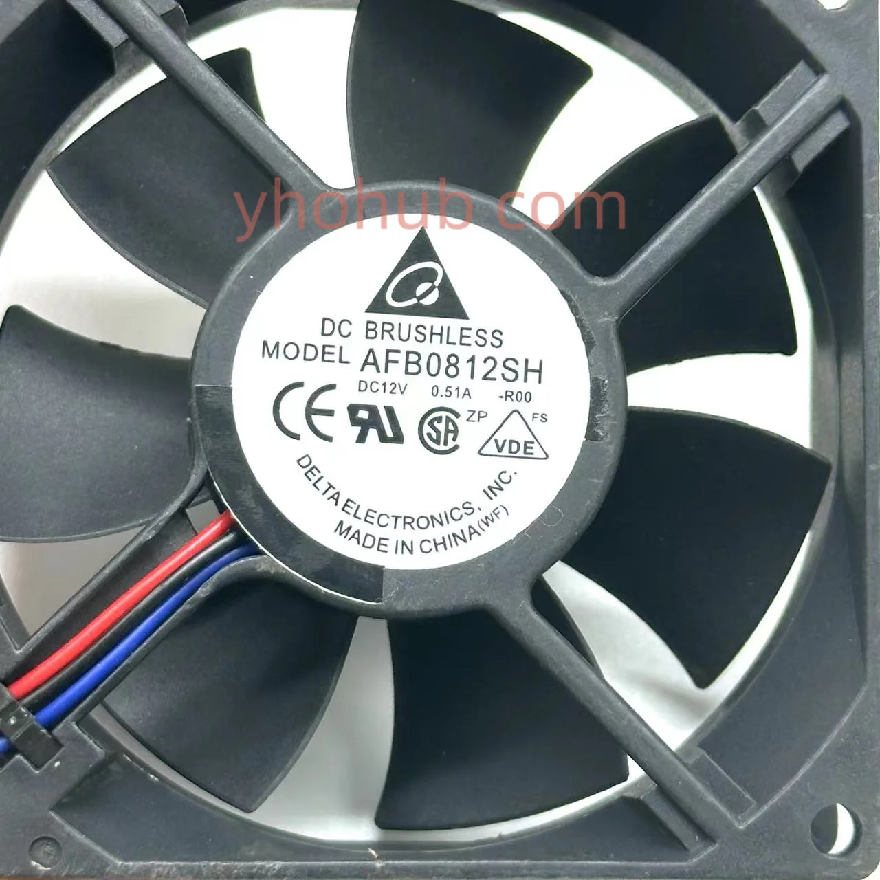 

Вентилятор охлаждения сервера Delta Electronics AFB0812SH R00, 12 В постоянного тока, 0,51 А, 80x80x25 мм, 3-проводной