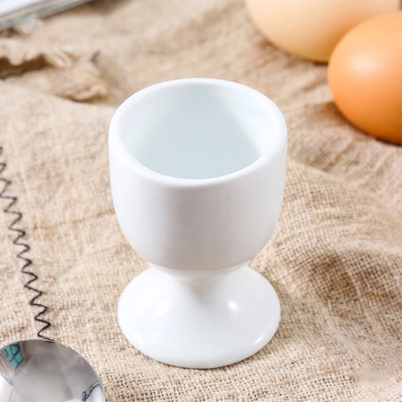 White Egg Cup Holder Plastic Boiled Egg Cups Stand Rack Creative Eggs Holder Small Beer Wine Cup Breakfast Cooking Tool