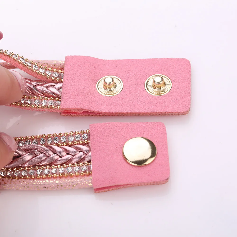 ساعة كوارتز للسيدات مصنوعة من الجلد مع سوار الماس وساعة للسيدات كاجوال أنيقة #5