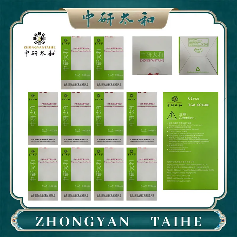ZHONGYAN TAIHE 5000PCS/10 Box 0.16*7 Disposable Sterile Acupuncture Needles with Tube Massage Pain Relief Relaxation Beauty