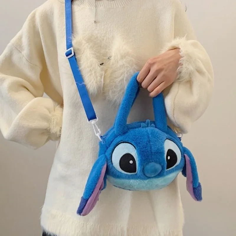 Disney New Lilo & Stitch pluszowe zabawki Kawaii pluszowa torba kurierska dziewczynka torebka Anime pluszowe zabawki dla dzieci Cartoon Plushie miękka torba