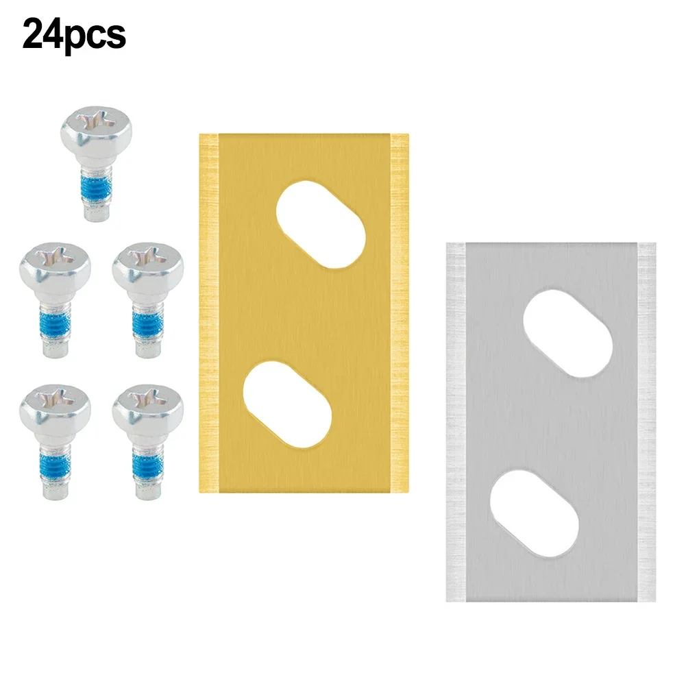 24 szt. Ostrza tnące do kosiarki z zestawem śrub ze stali nierdzewnej zamiennik do kosiarki automatycznej Robomow naprawa kosiarki